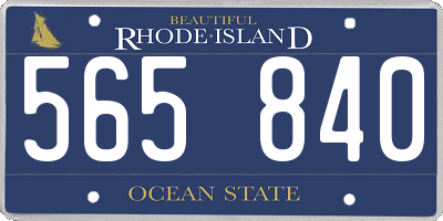 RI license plate 565840