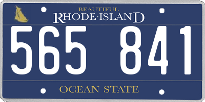 RI license plate 565841