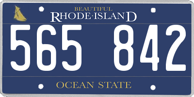 RI license plate 565842