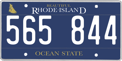 RI license plate 565844