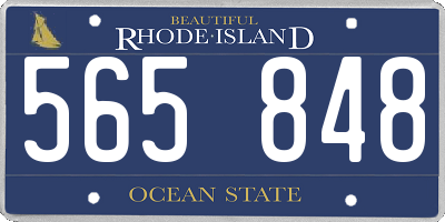 RI license plate 565848