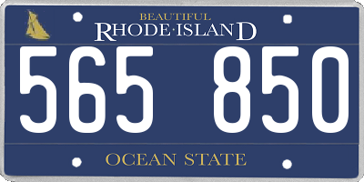 RI license plate 565850