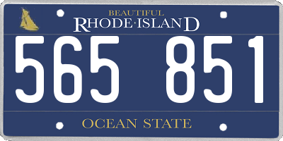 RI license plate 565851