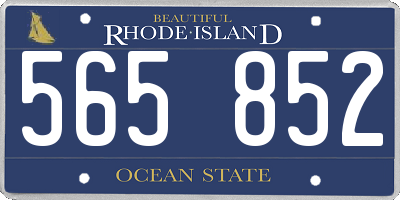 RI license plate 565852