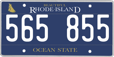 RI license plate 565855