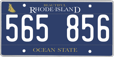 RI license plate 565856