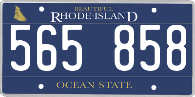 RI license plate 565858