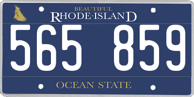 RI license plate 565859