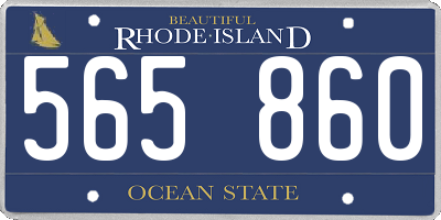 RI license plate 565860