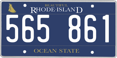 RI license plate 565861