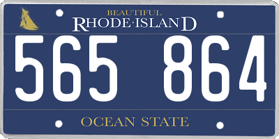 RI license plate 565864