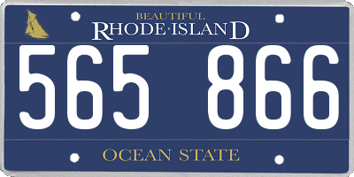 RI license plate 565866