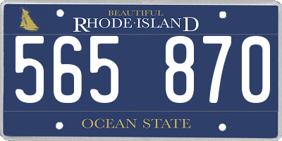 RI license plate 565870