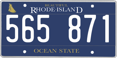 RI license plate 565871