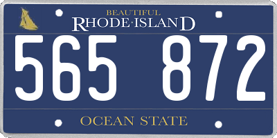 RI license plate 565872