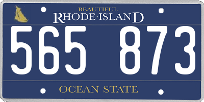RI license plate 565873