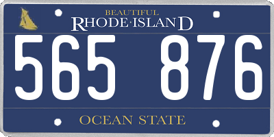 RI license plate 565876