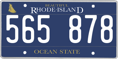 RI license plate 565878