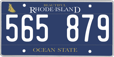 RI license plate 565879