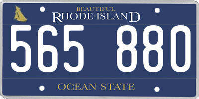 RI license plate 565880