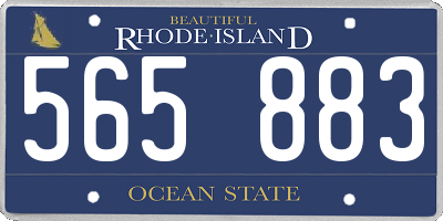 RI license plate 565883