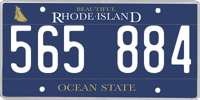 RI license plate 565884