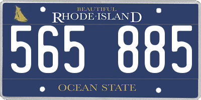 RI license plate 565885