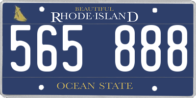RI license plate 565888