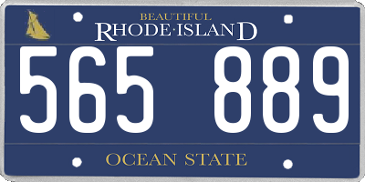 RI license plate 565889