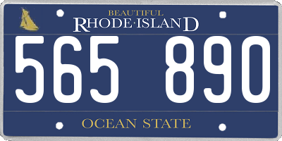 RI license plate 565890