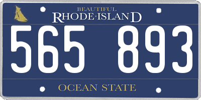 RI license plate 565893