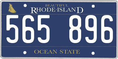 RI license plate 565896