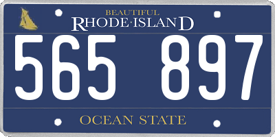 RI license plate 565897