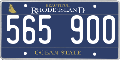 RI license plate 565900