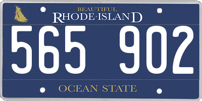 RI license plate 565902