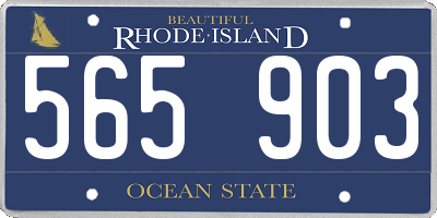 RI license plate 565903