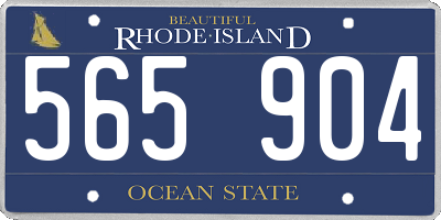 RI license plate 565904
