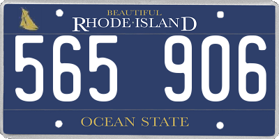 RI license plate 565906