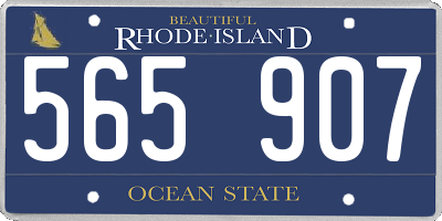 RI license plate 565907