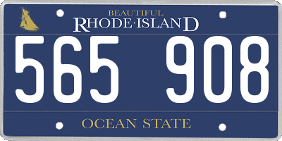 RI license plate 565908