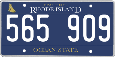 RI license plate 565909