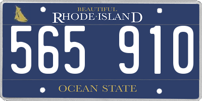 RI license plate 565910