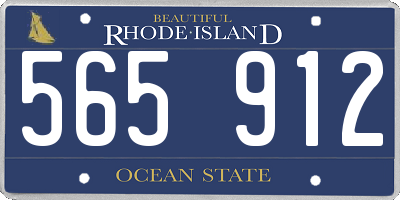 RI license plate 565912