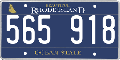 RI license plate 565918
