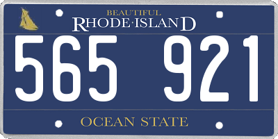 RI license plate 565921
