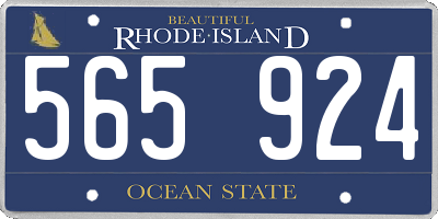 RI license plate 565924