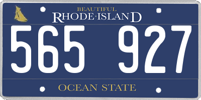 RI license plate 565927