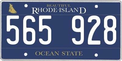 RI license plate 565928