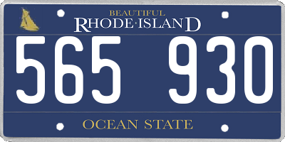 RI license plate 565930
