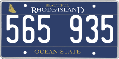 RI license plate 565935